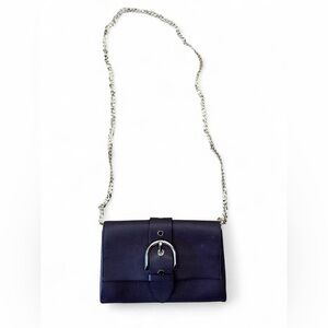 HENRI BENDEL Buckle Leather Clutch with added Crossbody Chain